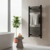 Rovný radiátor na sušenie uterákov 1200x600 mm čierny