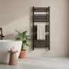 Rovný radiátor na sušenie uterákov 1400x600 mm čierny