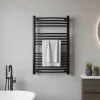 Zakrivený radiátor na sušenie uterákov 1000x600 mm čierny
