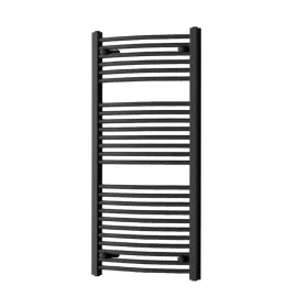   Zakrivený radiátor na sušenie uterákov 1200x600 mm čierny