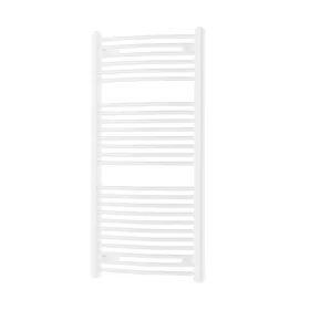 Zakrivený radiátor na sušenie uterákov 1200x600 mm biely