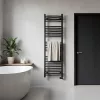Zakrivený radiátor na sušenie uterákov 1600x500 mm čierny