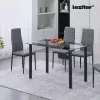 Štvorcový sklenený jedálenský stôl Riona 120 cm