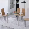 Štvorcový sklenený jedálenský stôl Berna 140 cm