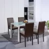 Mira 4+1 jedálenský set bielo-hnedý