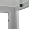 Ezra 140 cm štvorcový sklenený jedálenský stôl