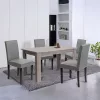 Leon 4+1 jedálenský set york dub sivý