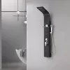 Alegro Čierny hydromasážny sprchový panel, nerezová oceľ