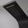 Alegro Čierny hydromasážny sprchový panel, nerezová oceľ