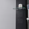Alegro Čierny hydromasážny sprchový panel, nerezová oceľ