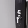 Alegro Čierny hydromasážny sprchový panel, nerezová oceľ