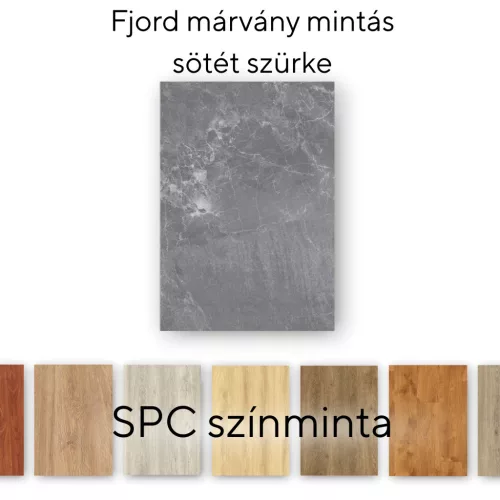 Leziter Fjord Mramorová vzorovaná tmavosivá vinylová podlaha SPC Vzorka/vzorka