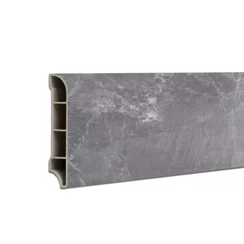 Vinylové podlahové lišty SPC Fjord mramorový vzor tmavosivá 2400x60x12 mm