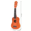 Drevené ukulele gitara pre deti, 4 nylonové struny hneďá