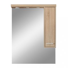 Zrkadlová nástenná skrinka Nerva 75 cm, dub Sonoma