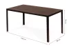 6-miestny záhradný stôl 156x78 cm z hnedého polywoodu