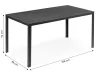 Záhradný stôl pre 6 osôb 156x78 cm polywood sivý