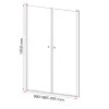 Salón 90x195 cm dvojité sprchové dvere