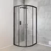 Spirit Clear 80x80 cm zakrivený sprchový kút bez sprchovej vaničky čierny