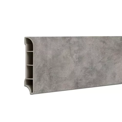 Vinylové podlahové obruby SPC Serona s efektom kameňa, pieskovo šedé 2400x60x12 mm