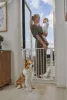 Bezpečnostné zábradlie 74-105 cm na schody a dvere oceľové biele