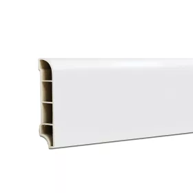 Vinylové podlahové obruby SPC Snehovo biele 2400x60x12 mm