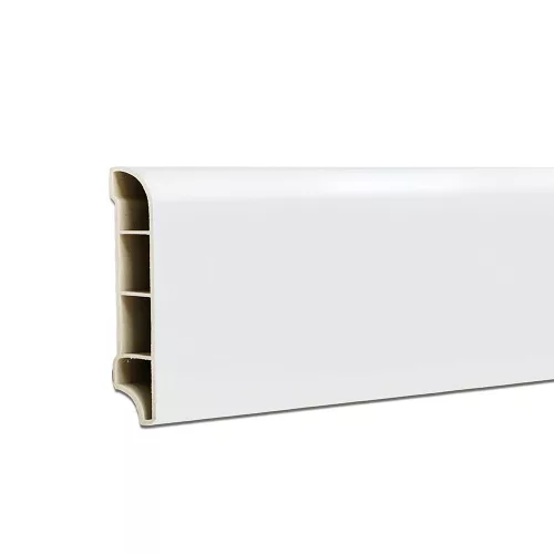 Vinylové podlahové obruby SPC Snehovo biele 2400x60x12 mm
