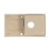 Gori štvorcové umývadlo + odkvapkávacie granitové umývadlo so sifónom béžovej farby