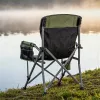 Kreslo Leziter Comfort s držiakom na poháre zelené