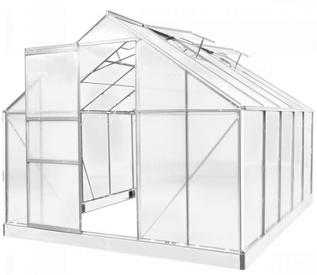 Polykarbonátový skleník 250 x 310 x 124/205 cm