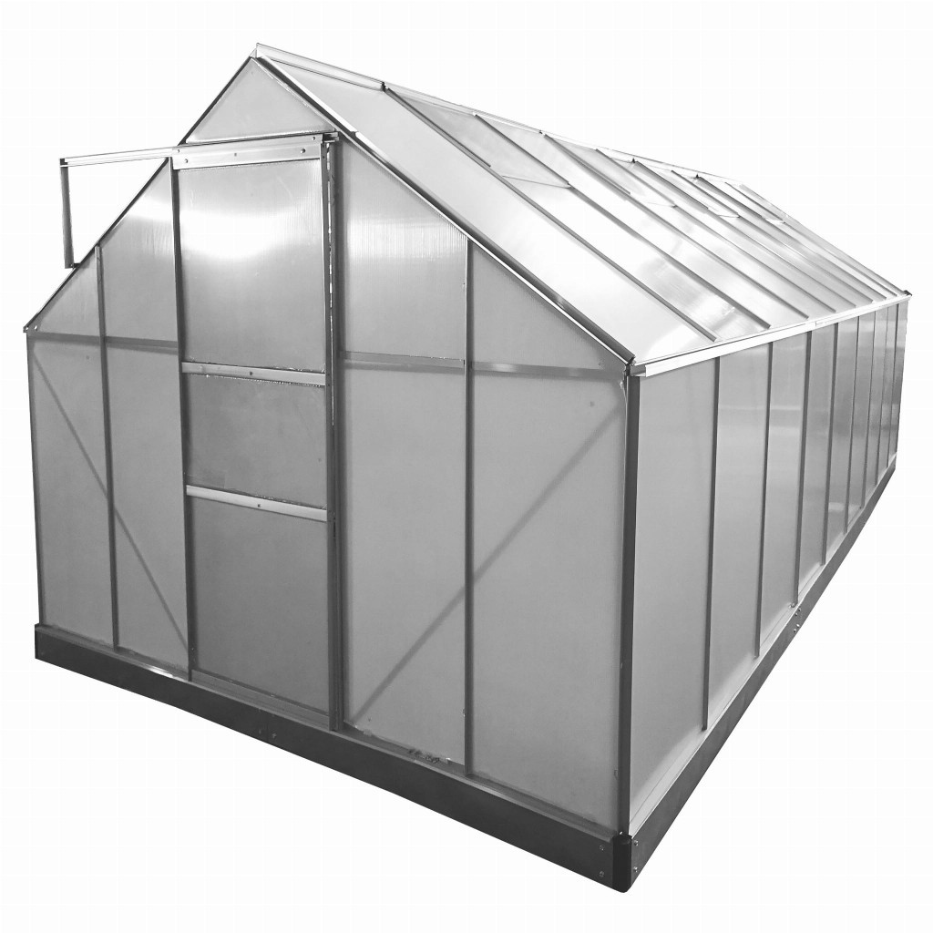 Polykarbonátový skleník 250 x 550 x 124/205 cm