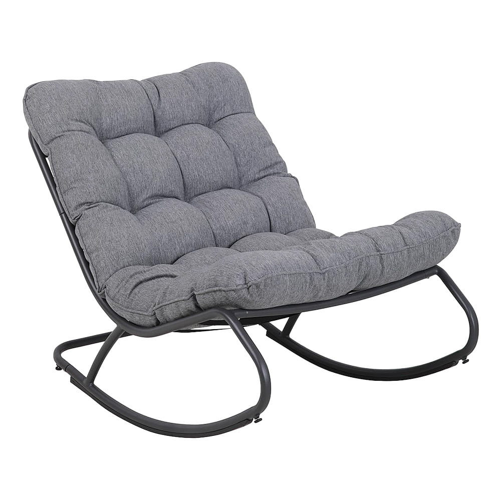 Záhradné hojdacie kreslo Vibe so sivým vankúšom