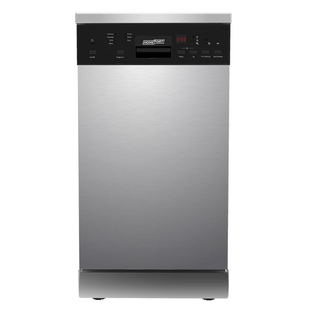 HOMEFORT HMGS0421S Voľne stojaca umývačka riadu 10 súprav riadu,9 L,7 súprav riadu,47 dB,E,Horn