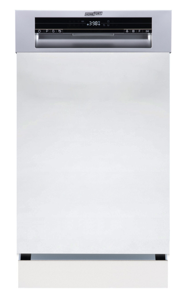 HOMEFORT HMGF0421DS Vstavaná umývačka riadu,10 súprav riadu,8,5 l,8 Prog.,47 dB,D,Horný príbor