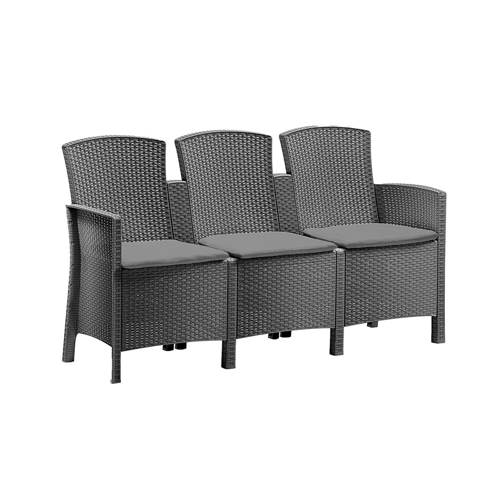 3miestna záhradná pohovka Lima grafitová