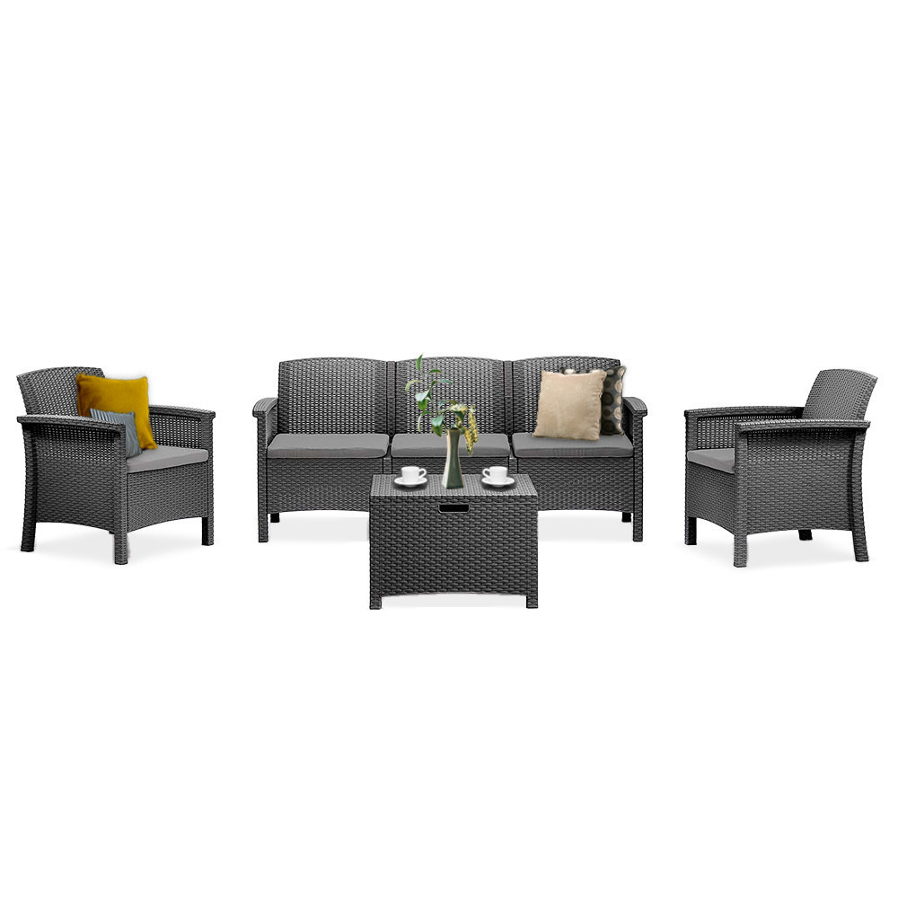 Súprava záhradného nábytku Venus s 5 miestami na sedenie grafitová