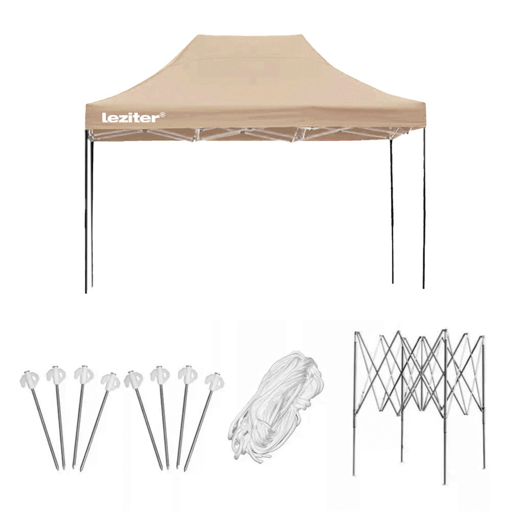 Skladací záhradný altánok 3x4 m béžový