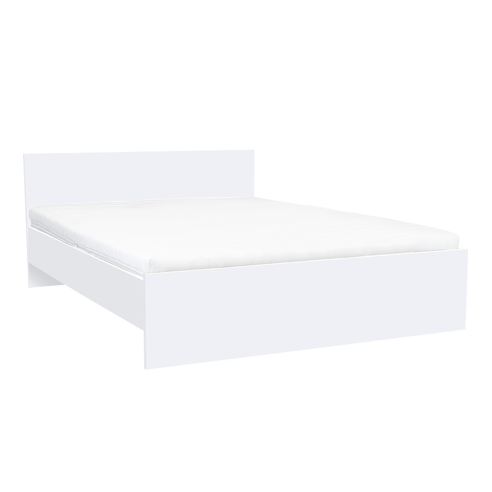 Manželská posteľ Miami bez držiaka na posteľnú bielizeň 160x200 cm bielo-biela