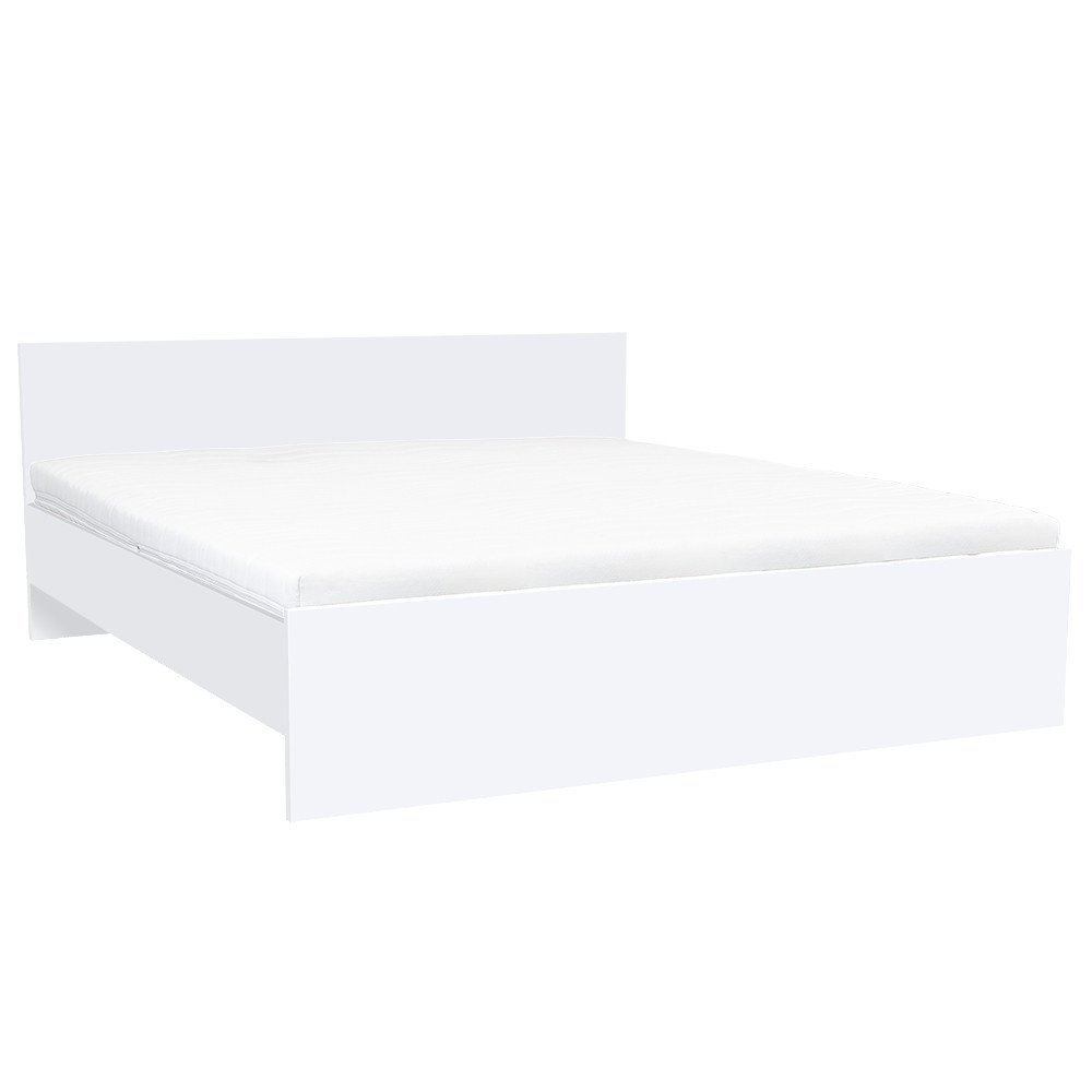 Manželská posteľ Miami bez držiaka na posteľnú bielizeň 180x200 cm bielo-biela