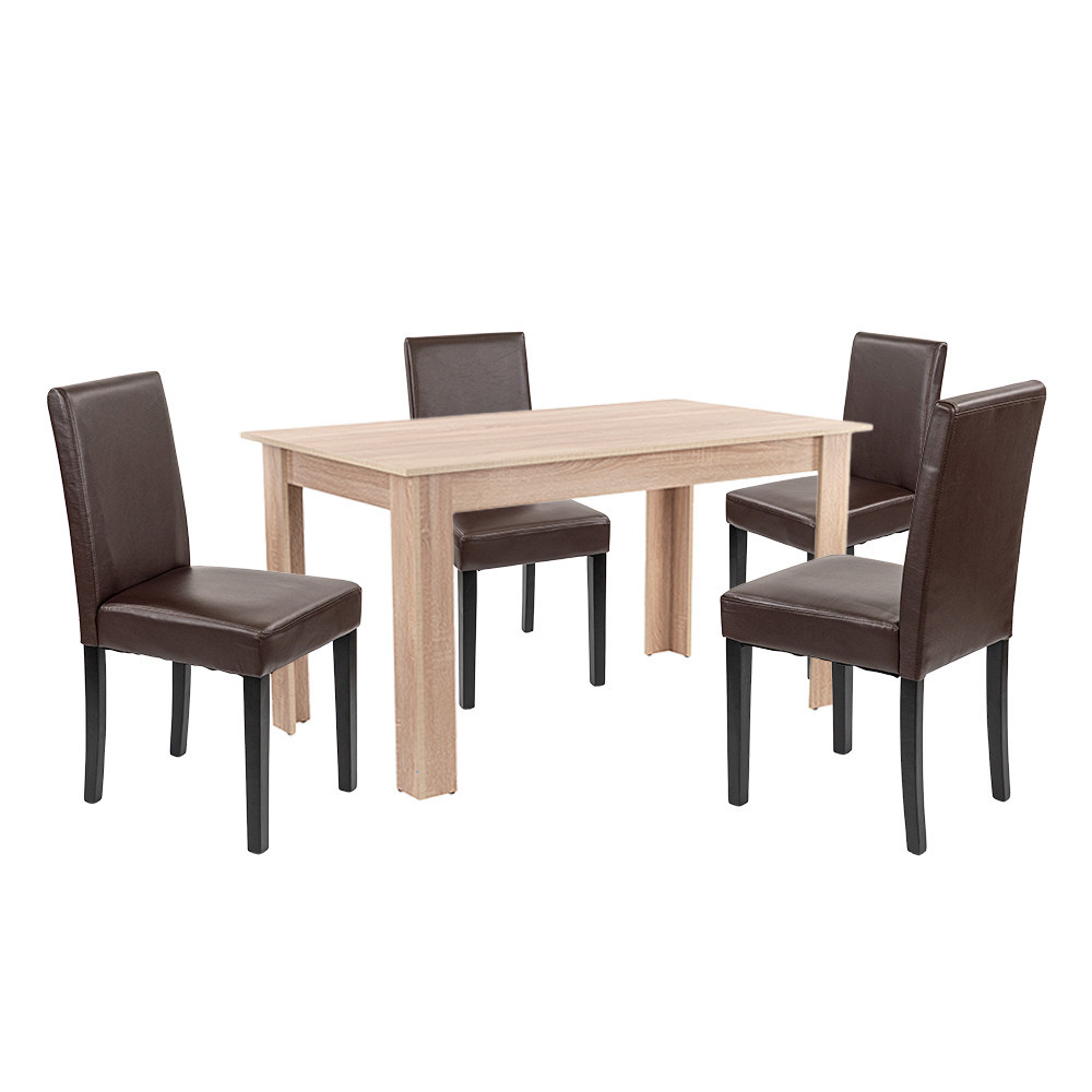 Leon 4+1 jedálenský set dub sonoma hnedý