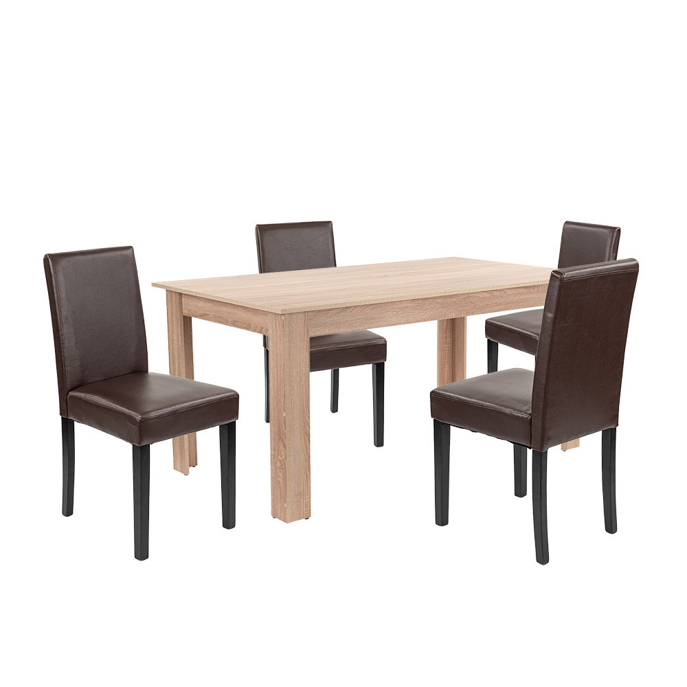 Leon 4+1 jedálenský set dub sonoma hnedý