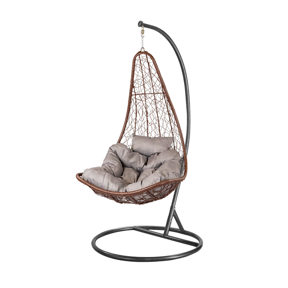 Záhradné hojdacie kreslo Natal hnedo-čierne