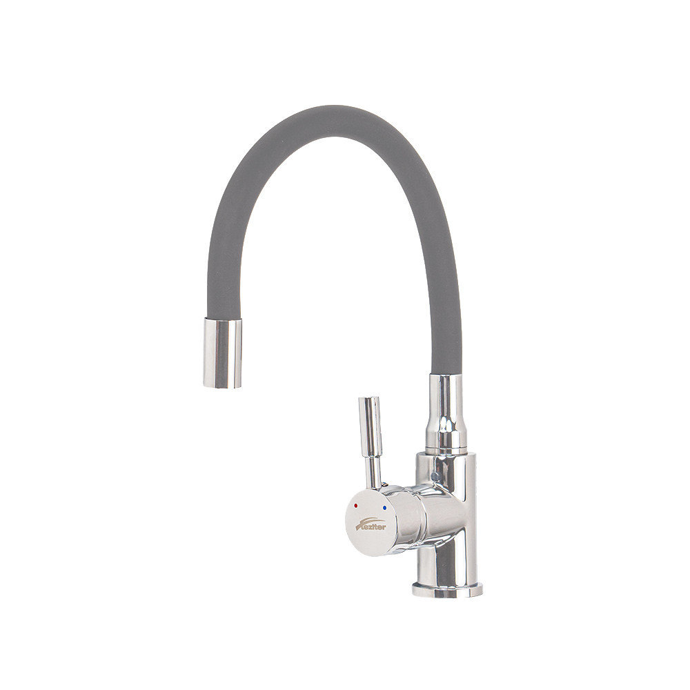 Umývadlová batéria Corin na podstavec s flexibilným výtokom sivá